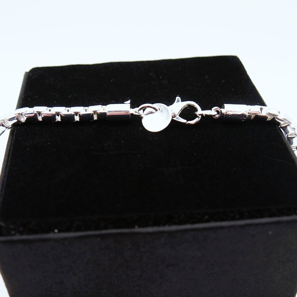Awesome 22 Inch Long Round Box Necklace 4mm Wide, - Picture 4 of 11